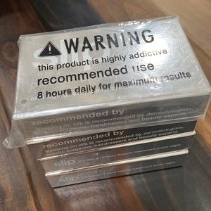 Silver Slip Pillowcases - Never opened, bought Queen instead of King